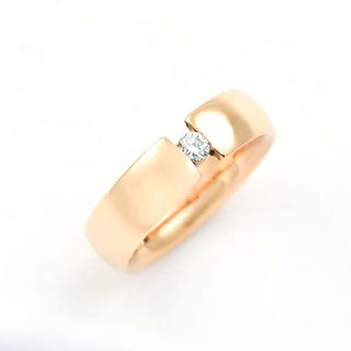 Brillantring aus 750 Rotgold, nachhaltiger second hand Schmuck perfekt aufgearbeitet