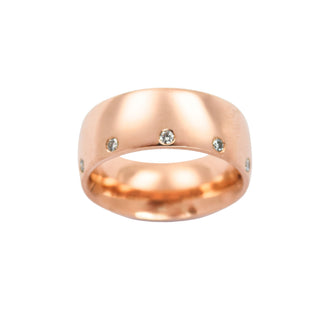 Brillantring aus 585 Rotgold, nachhaltiger second hand Schmuck perfekt aufgearbeitet
