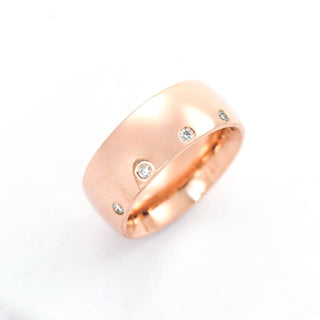 Brillantring aus 585 Rotgold, nachhaltiger second hand Schmuck perfekt aufgearbeitet