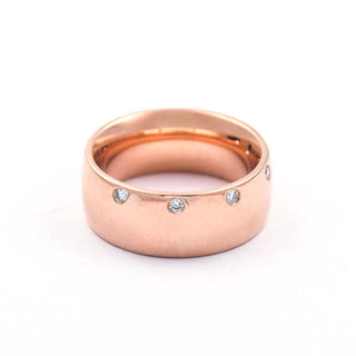Brillantring aus 585 Rotgold, nachhaltiger second hand Schmuck perfekt aufgearbeitet