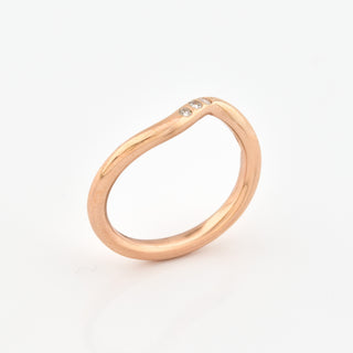 Brillantring aus 585 Rotgold, nachhaltiger second hand Schmuck perfekt aufgearbeitet