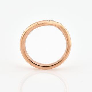 Brillantring aus 585 Rotgold, nachhaltiger second hand Schmuck perfekt aufgearbeitet