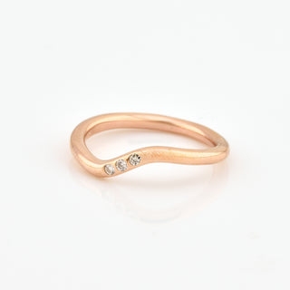 Brillantring aus 585 Rotgold, nachhaltiger second hand Schmuck perfekt aufgearbeitet