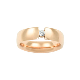 Brillantring aus 750 Rotgold, nachhaltiger second hand Schmuck perfekt aufgearbeitet