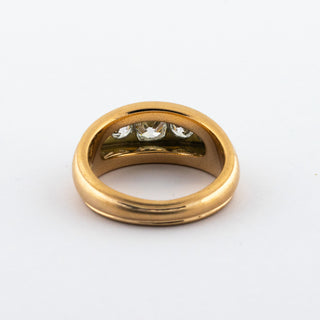 Brillantring aus 585 Rot- und Weißgold, nachhaltiger second hand Schmuck perfekt aufgearbeitet