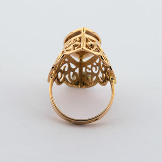 Ring aus 583 Rotgold, nachhaltiger second hand Schmuck perfekt aufgearbeitet