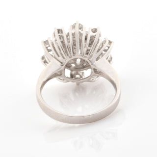 Brillantring Schneeflocke aus 585 Weißgold, nachhaltiger second hand Schmuck perfekt aufgearbeitet