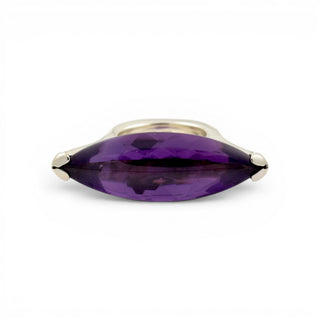 Ring aus 925 Silber mit Amethyst, nachhaltiger second hand Schmuck perfekt aufgearbeitet