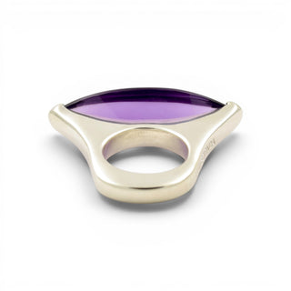 Ring aus 925 Silber mit Amethyst, nachhaltiger second hand Schmuck perfekt aufgearbeitet