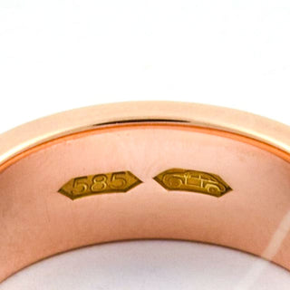 Ring Sternzeichen aus 585 Gelb- und Rosegold, nachhaltiger second hand Schmuck perfekt aufgearbeitet