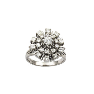 Ring aus 585 Weißgold mit Brillant, nachhaltiger second hand Schmuck perfekt aufgearbeitet