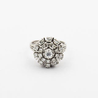 Ring aus 585 Weißgold mit Brillant, nachhaltiger second hand Schmuck perfekt aufgearbeitet