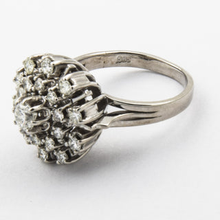 Ring aus 585 Weißgold mit Brillant, nachhaltiger second hand Schmuck perfekt aufgearbeitet