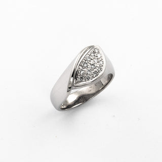 Brillantring aus 585 Weißgold, nachhaltiger second hand Schmuck perfekt aufgearbeitet