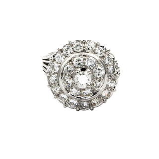 Ring aus 750 Weißgold mit Brillant, nachhaltiger second hand Schmuck perfekt aufgearbeitet