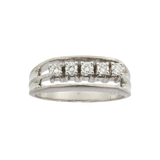 Brillantring aus 585 Weißgold, nachhaltiger second hand Schmuck perfekt aufgearbeitet