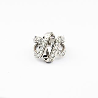Brillantring aus 750 Weißgold, nachhaltiger second hand Schmuck perfekt aufgearbeitet