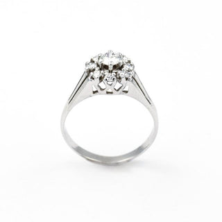 Brillantring aus 750 Weißgold, nachhaltiger second hand Schmuck perfekt aufgearbeitet