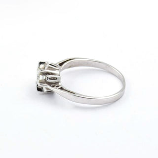 Brillantring aus 585 Weißgold, nachhaltiger second hand Schmuck perfekt aufgearbeitet