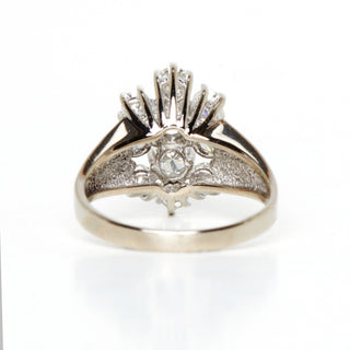 Brillantring aus 585 Weißgold, nachhaltiger second hand Schmuck perfekt aufgearbeitet
