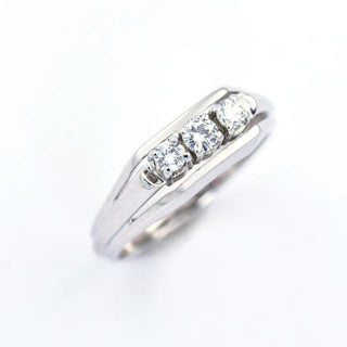 Brillantring aus 585 Weißgold, nachhaltiger second hand Schmuck perfekt aufgearbeitet