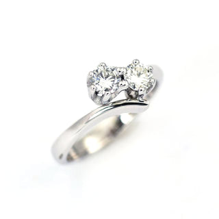 Brillantring aus 585 Weißgold, nachhaltiger second hand Schmuck perfekt aufgearbeitet