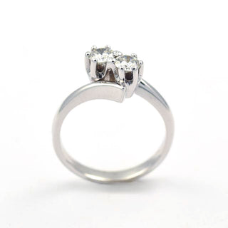 Brillantring aus 585 Weißgold, nachhaltiger second hand Schmuck perfekt aufgearbeitet
