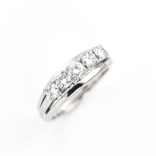 Brillantring aus 750 Weißgold, nachhaltiger second hand Schmuck perfekt aufgearbeitet