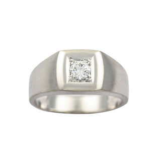 Brillantring aus 585 Weißgold, nachhaltiger second hand Schmuck perfekt aufgearbeitet