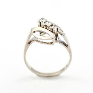 Brillantring aus 585 Weißgold, nachhaltiger second hand Schmuck perfekt aufgearbeitet