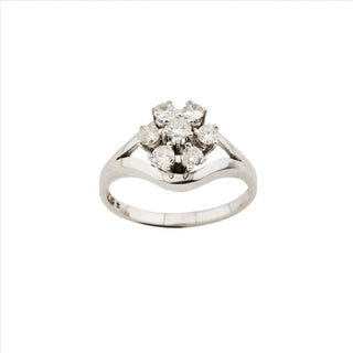 Brillantring aus 585 Weißgold, nachhaltiger second hand Schmuck perfekt aufgearbeitet