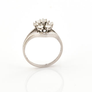 Brillantring aus 585 Weißgold, nachhaltiger second hand Schmuck perfekt aufgearbeitet