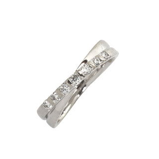 Brillantring aus 585 Weißgold, nachhaltiger second hand Schmuck perfekt aufgearbeitet