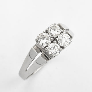 Brillantring aus 585 Weißgold, nachhaltiger second hand Schmuck perfekt aufgearbeitet