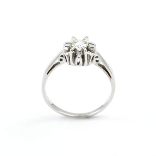 Brillantring aus 585 Weißgold, nachhaltiger second hand Schmuck perfekt aufgearbeitet