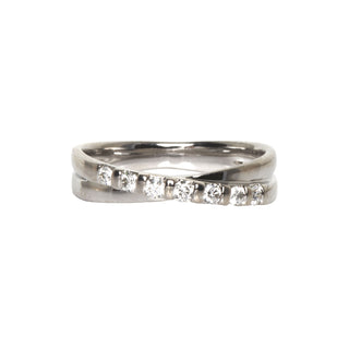 Brillantring aus 585 Weißgold, nachhaltiger second hand Schmuck perfekt aufgearbeitet
