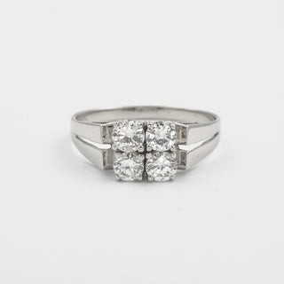 Brillantring aus 585 Weißgold, nachhaltiger second hand Schmuck perfekt aufgearbeitet