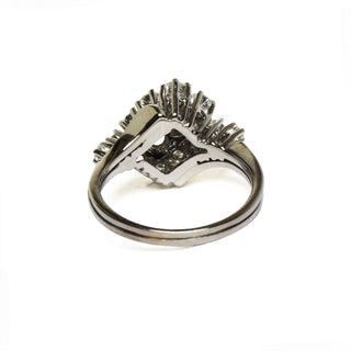 Brillantring aus 585 Weißgold, nachhaltiger second hand Schmuck perfekt aufgearbeitet