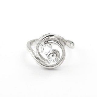 Brillantring aus 585 Weißgold, nachhaltiger second hand Schmuck perfekt aufgearbeitet