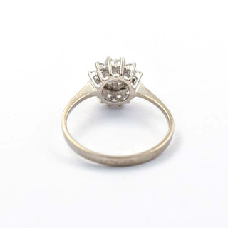 Brillantring aus 585 Weißgold, nachhaltiger second hand Schmuck perfekt aufgearbeitet