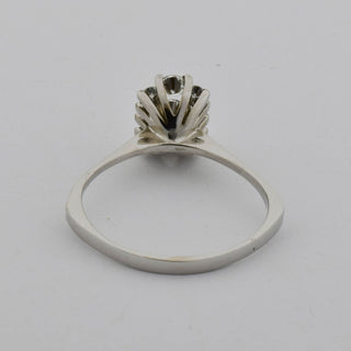 Brillantring aus 750 Weißgold, nachhaltiger second hand Schmuck perfekt aufgearbeitet