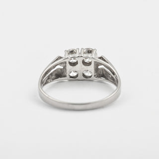 Brillantring aus 585 Weißgold, nachhaltiger second hand Schmuck perfekt aufgearbeitet