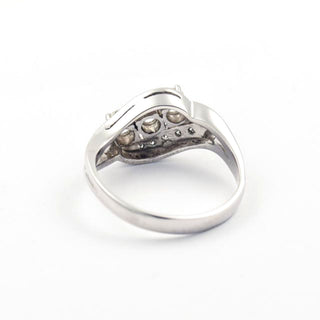 Brillantring aus 585 Weißgold mit Diamant, nachhaltiger second hand Schmuck perfekt aufgearbeitet