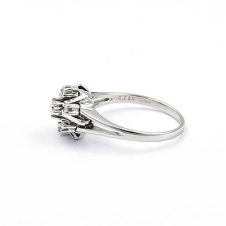 Brillantring aus 585 Weißgold mit Diamant, nachhaltiger second hand Schmuck perfekt aufgearbeitet