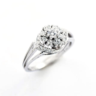 Brillantring aus 750 Weißgold mit Diamant, nachhaltiger second hand Schmuck perfekt aufgearbeitet