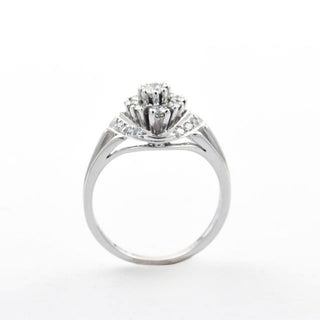 Brillantring aus 750 Weißgold mit Diamant, nachhaltiger second hand Schmuck perfekt aufgearbeitet