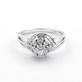Brillantring aus 750 Weißgold mit Diamant, nachhaltiger second hand Schmuck perfekt aufgearbeitet