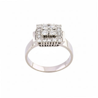 Brillantring aus 750 Weißgold mit Diamant, nachhaltiger second-hand Schmuck perfekt aufgearbeitet