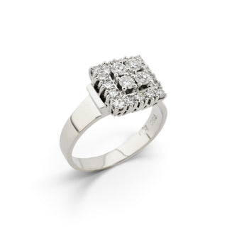 Brillantring aus 750 Weißgold mit Diamant, nachhaltiger second-hand Schmuck perfekt aufgearbeitet