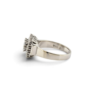 Brillantring aus 750 Weißgold mit Diamant, nachhaltiger second-hand Schmuck perfekt aufgearbeitet